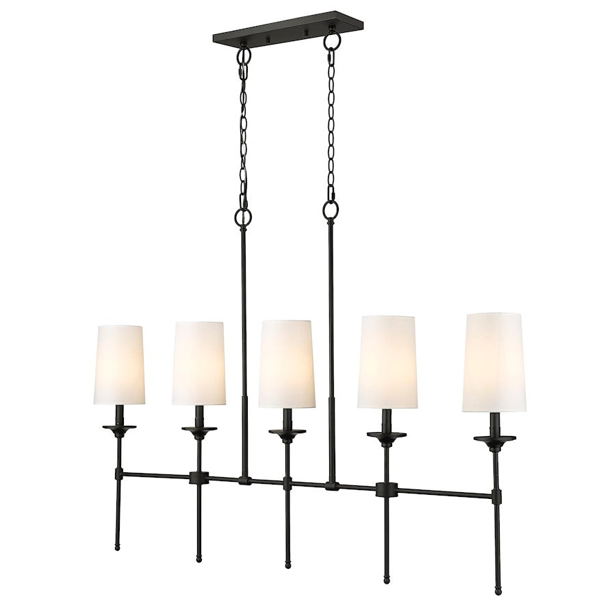 5 Light Chandelier, Off White