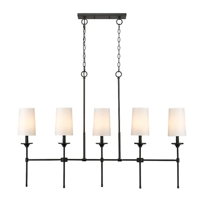 5 Light Chandelier, Off White