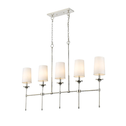 5 Light Chandelier, Off White