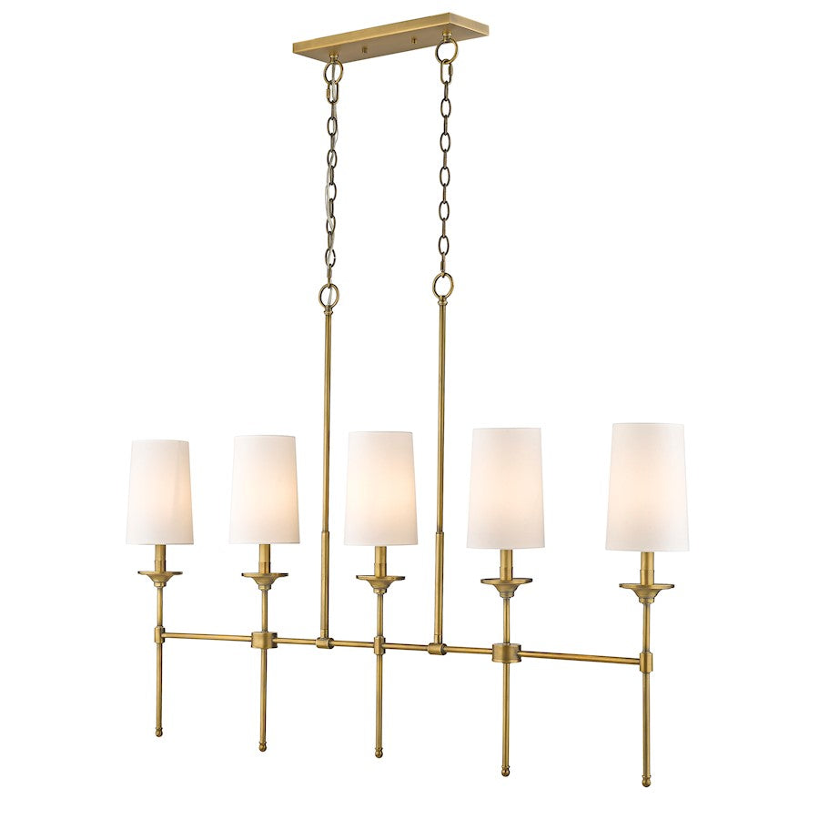 5 Light Chandelier, Off White