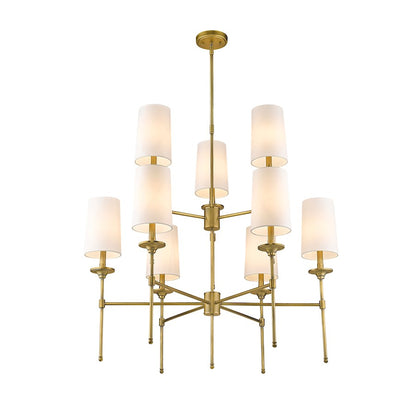 5 Light 28" Chandelier, Off White