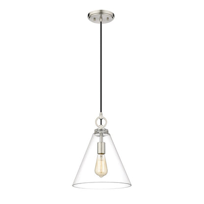 1 Light 11.5" Pendant, Clear