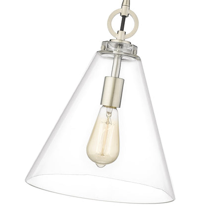 1 Light 11.5" Pendant, Clear