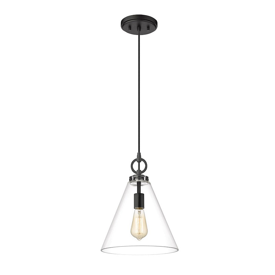 1 Light 11.5" Pendant, Clear