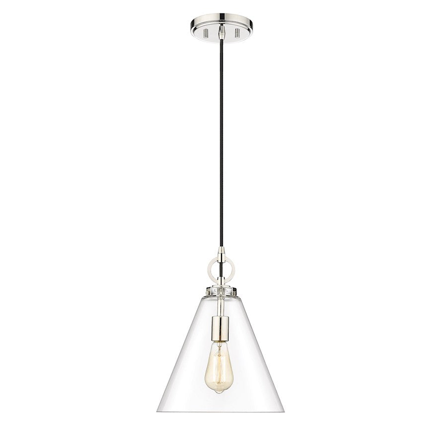 1 Light 11.5" Pendant, Clear