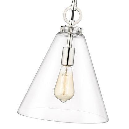 1 Light 11.5" Pendant, Clear