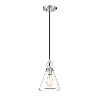 1 Light 8" Pendant, Clear