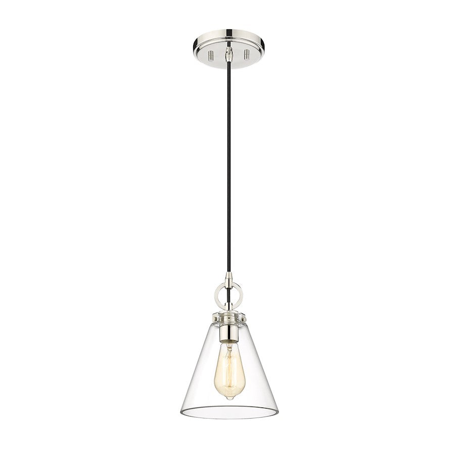 1 Light 8" Pendant, Clear