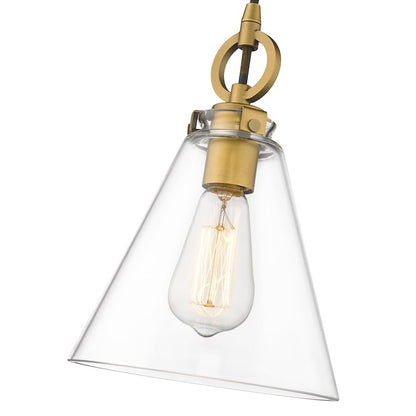 1 Light 8" Pendant, Clear