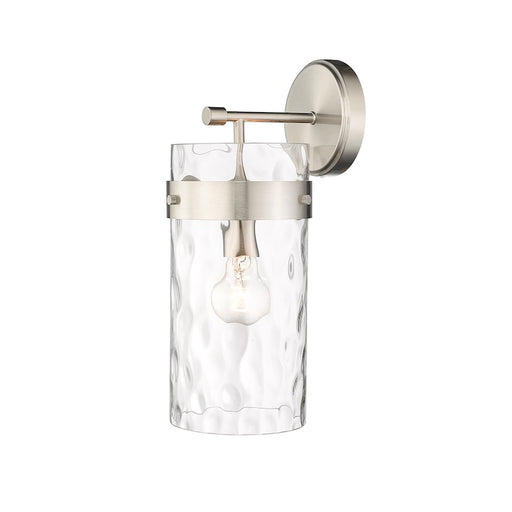 Z-Lite Fontaine 1 Light 7.75" Wall Sconce, Brushed Nickel/Clear - 3035-1SL-BN