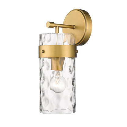 Z-Lite Fontaine 1 Light Wall Sconce, Rubbed Brass/Clear - 3035-1SS-RB