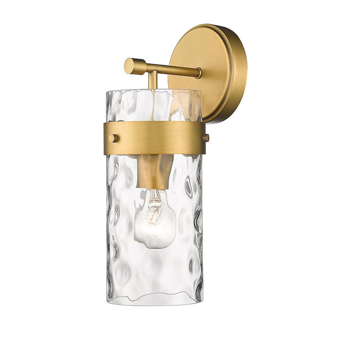 Z-Lite Fontaine 1 Light Wall Sconce, Rubbed Brass/Clear - 3035-1SS-RB