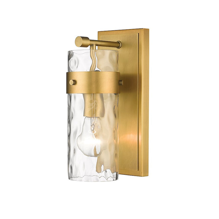 Z-Lite Fontaine 1 Light Vanity, Rubbed Brass/Clear - 3035-1V-RB