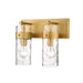 Z-Lite Fontaine 2 Light Vanity, Rubbed Brass/Clear - 3035-2V-RB