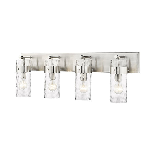 Z-Lite Fontaine 4 Light Vanity, Brushed Nickel/Clear - 3035-4V-BN