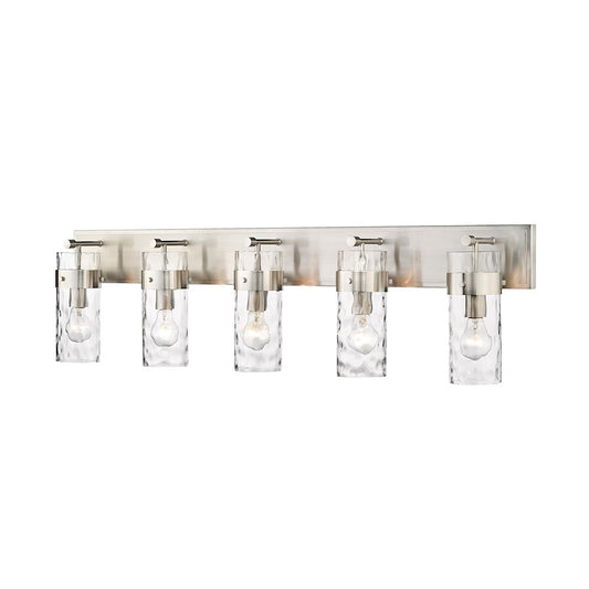 Z-Lite Fontaine 5 Light Vanity, Brushed Nickel/Clear - 3035-5V-BN