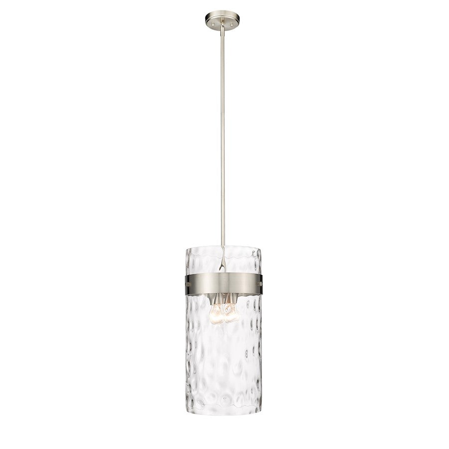 Z-Lite Fontaine 4 Light Pendant, Brushed Nickel/Clear - 3035P12-BN