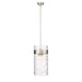 Z-Lite Fontaine 4 Light Pendant, Brushed Nickel/Clear - 3035P12-BN