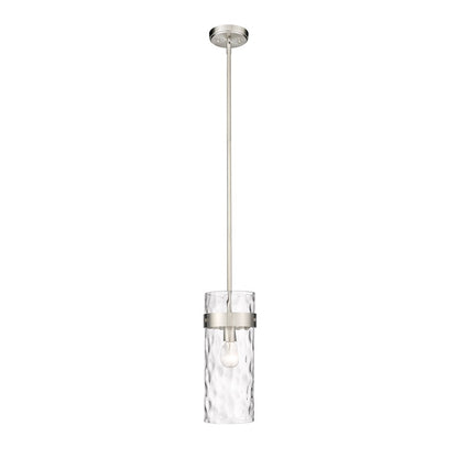 Z-Lite Fontaine 1 Light Pendant, Brushed Nickel/Clear - 3035P6-BN