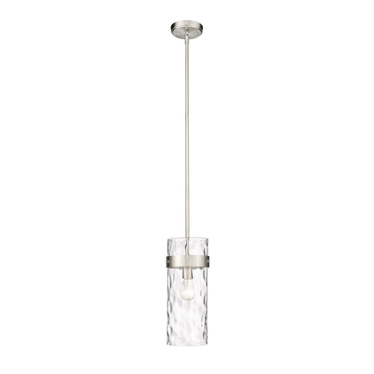 Z-Lite Fontaine 1 Light Pendant, Brushed Nickel/Clear - 3035P6-BN