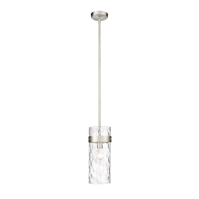 Z-Lite Fontaine 1 Light Pendant, Brushed Nickel/Clear - 3035P6-BN