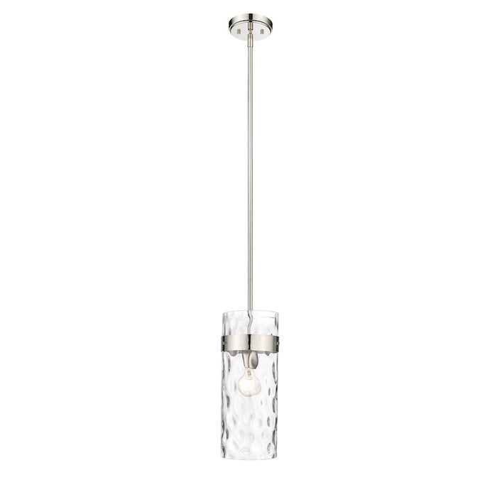 Z-Lite Fontaine 1 Light Pendant, Polished Nickel/Clear - 3035P6-PN