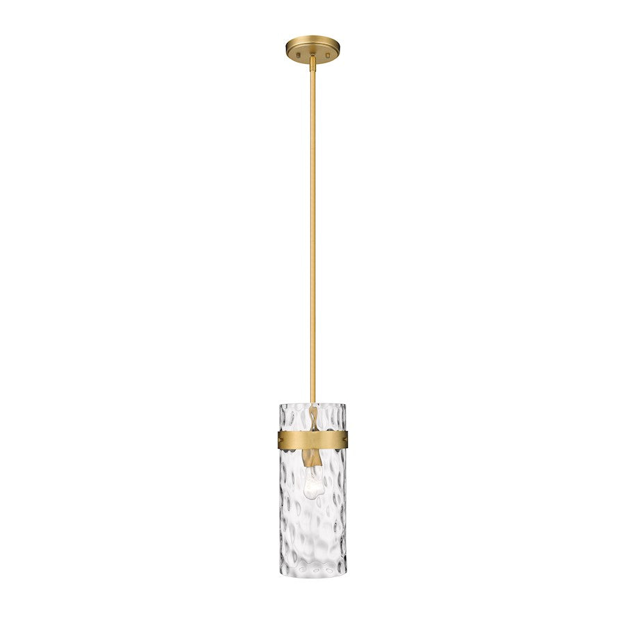 Z-Lite Fontaine 1 Light Pendant, Rubbed Brass/Clear - 3035P6-RB