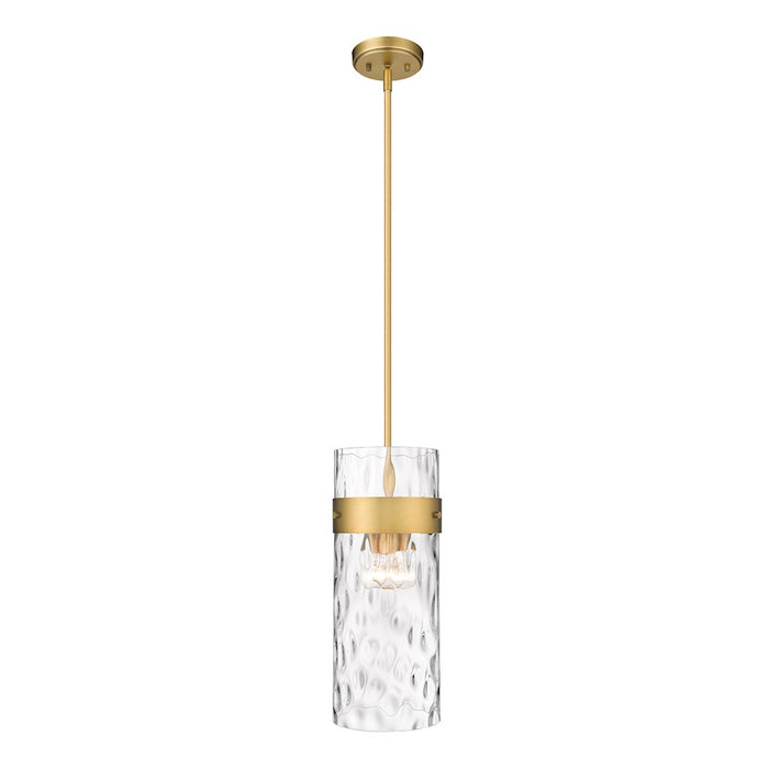 Z-Lite Fontaine 3 Light Pendant, Rubbed Brass/Clear - 3035P9-RB