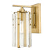 Z-Lite Alverton 1 Light Wall Sconce, Rubbed Brass/Clear - 3036-1S-RB