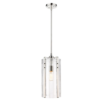 Z-Lite Alverton 1 Light Pendant, Polished Nickel/Clear - 3036P8-PN