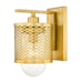 Z-Lite Kipton 1 Light Wall Sconce, Rubbed Brass/Clear - 3037-1S-RB