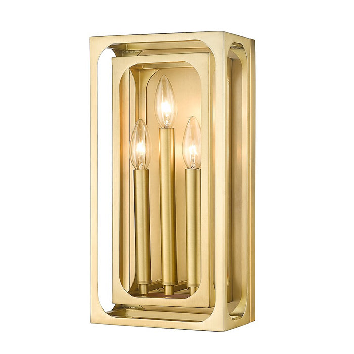 Z-Lite Easton 3 Light Wall Sconce, Rubbed Brass/Rubbed Brass - 3038-3S-RB