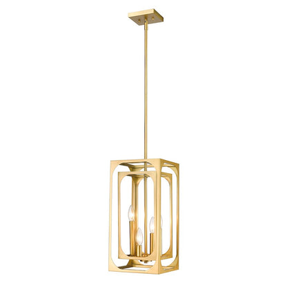 Z-Lite Easton 4 Light Chandelier, Rubbed Brass/Rubbed Brass - 3038-4RB