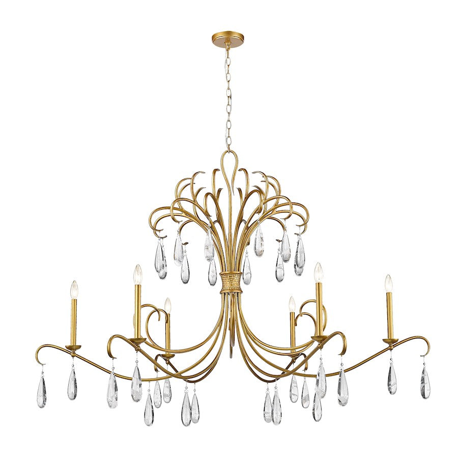 Z-Lite Amara 6 Light Chandelier, Gilded Gold - 3039-59GG