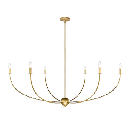 6 Light 62" Chandelier