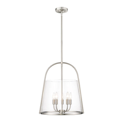 Z-Lite Archis 5 Light Pendant, Brushed Nickel/Clear - 3041P18-BN