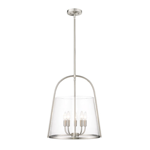 Z-Lite Archis 5 Light Pendant, Brushed Nickel/Clear - 3041P18-BN