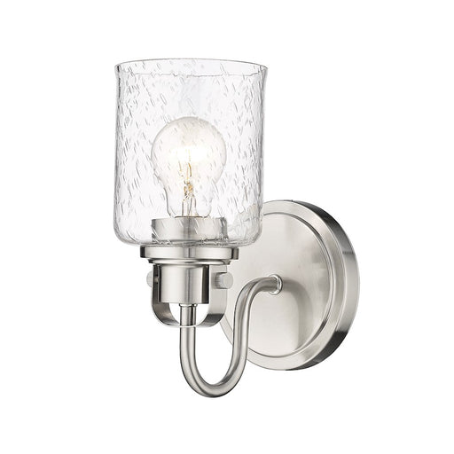 Z-Lite Kinsley 1 Light Wall Sconce, Brushed Nickel/Clear - 340-1S-BN