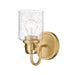 Z-Lite Kinsley 1 Light Wall Sconce, Heirloom Gold/Clear - 340-1S-HG
