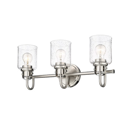 3 Light Bathroom Vanity Light, Clear