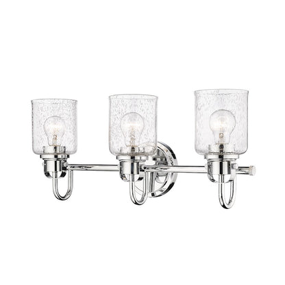 Z-Lite Kinsley 3 Light Vanity, Chrome/Clear - 340-3V-CH