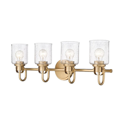 Z-Lite Kinsley 4 Light Vanity, Heirloom Gold/Clear - 340-4V-HG