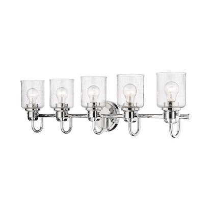 Z-Lite Kinsley 5 Light Vanity, Chrome/Clear - 340-5V-CH