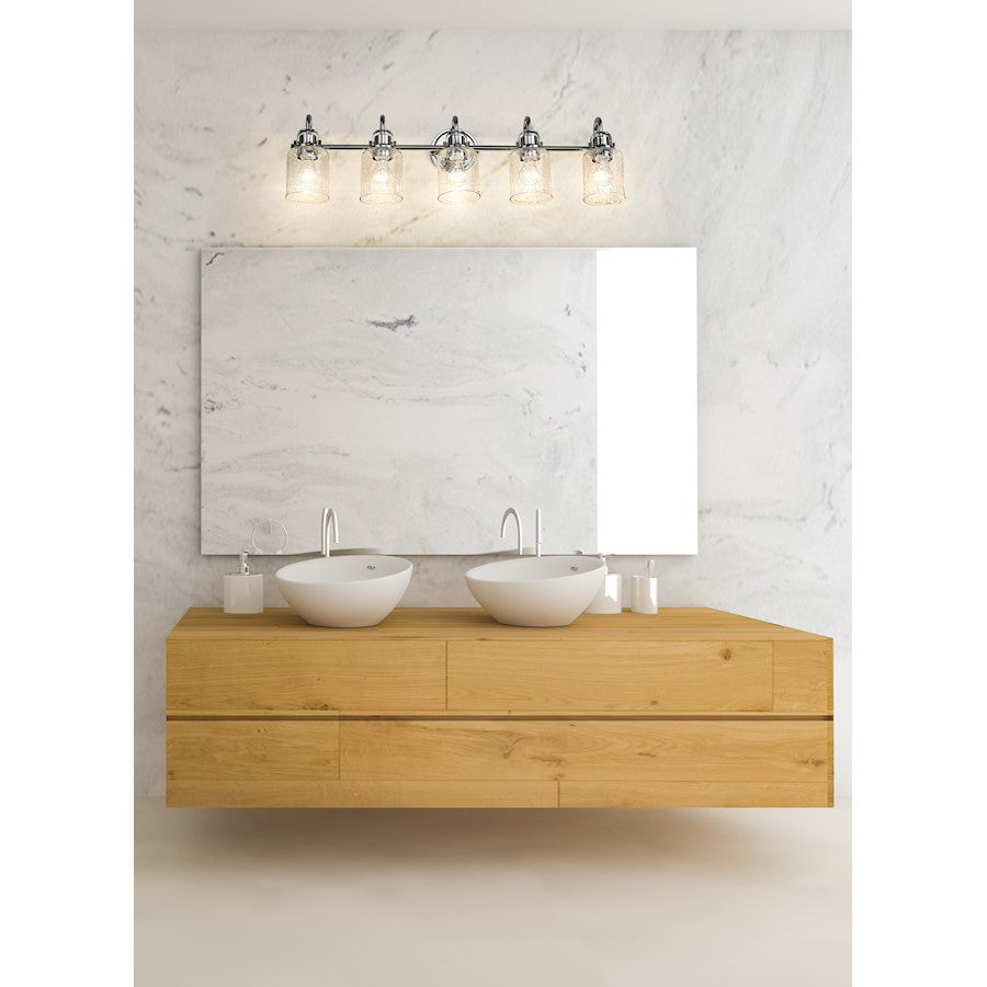 5 Light Bathroom Vanity Light, Clear