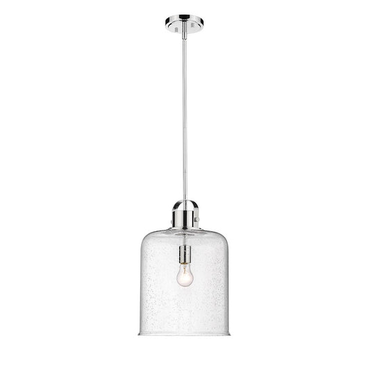 Z-Lite Kinsley 1 Light 12" Pendant, Chrome/Clear - 340P12-CH