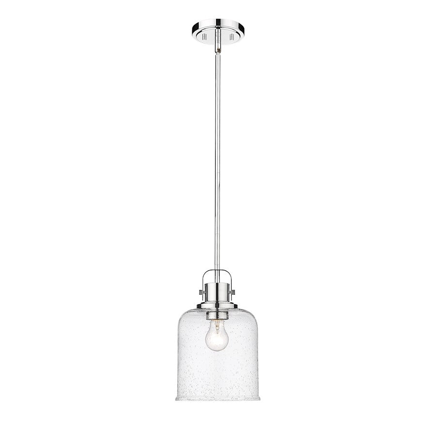 Z-Lite Kinsley 1 Light Pendant, Chrome/Clear - 340P8-CH