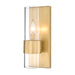 Z-Lite Lawson 1 Light Wall Sconce, Rubbed Brass/Clear - 343-1S-RB