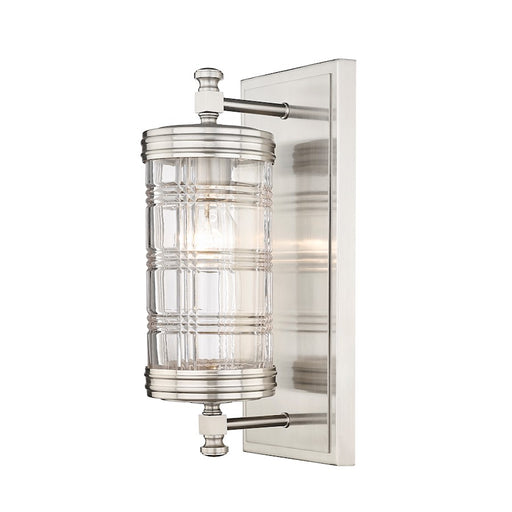 Z-Lite Archer 1 Light Wall Sconce, Brushed Nickel/Clear - 344-1S-BN