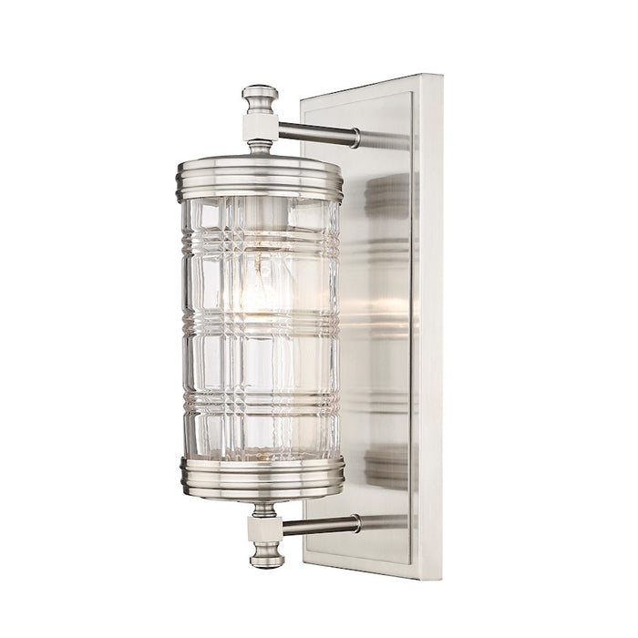 Z-Lite Archer 1 Light Wall Sconce, Brushed Nickel/Clear - 344-1S-BN