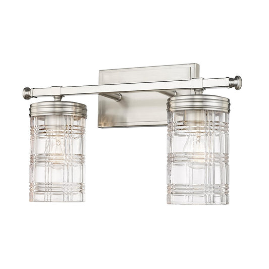 Z-Lite Archer 2 Light Vanity, Brushed Nickel/Clear - 344-2V-BN